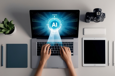 pc scherm met AI op
