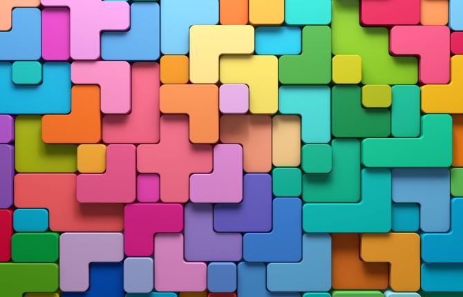 gekleurde puzzelstukjes